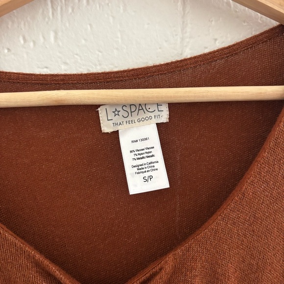 L Space ruched shimmer midi dress in spice - Picture 6 of 9